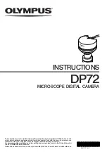 Предварительный просмотр 1 страницы Olympus DP72 Instructions Manual