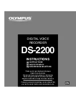 Предварительный просмотр 1 страницы Olympus DS-2200 Instruction Manual