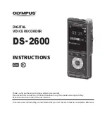 Preview for 1 page of Olympus DS-2600 Instructions Manual