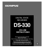 Preview for 1 page of Olympus DS 330 - Digital Voice Recorder Instructions Manual