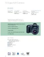 Preview for 2 page of Olympus E-1 - Digital Camera SLR Specifications