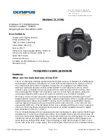 Preview for 1 page of Olympus E-3 Faq