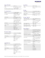 Preview for 2 page of Olympus E-3 Specifications