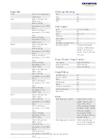 Предварительный просмотр 4 страницы Olympus E-3 Specifications