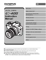 Предварительный просмотр 1 страницы Olympus E-400 Instruction Manual