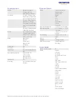 Preview for 3 page of Olympus E M1 1240 Kit Specifications