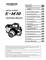 Предварительный просмотр 1 страницы Olympus E M10 Pancake Kit Silver Instruction Manual