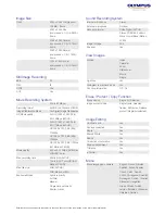Preview for 5 page of Olympus E-P3 1442 Kit Black Specifications