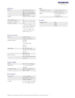 Preview for 8 page of Olympus E-P5 1442 Kit Silver Specifications