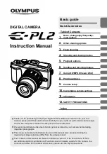 Предварительный просмотр 1 страницы Olympus E-PL2 Instruction Manual