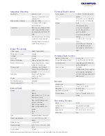 Preview for 4 page of Olympus E-PL3 1442 Kit Silver Specifications