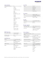 Preview for 3 page of Olympus E-PM1 1442 Specifications