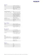 Preview for 8 page of Olympus E-PM2 1442 Specifications