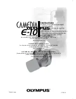 Olympus E10 - CAMEDIA E 10 Digital Camera SLR Instructions Manual preview