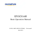 Preview for 1 page of Olympus EPOCH 600 Basic Operation Manual