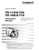 Предварительный просмотр 1 страницы Olympus FE-100 Advanced Manual