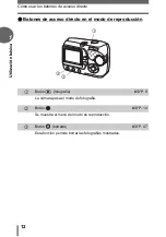 Предварительный просмотр 12 страницы Olympus FE 115 - Digital Camera - 5.0 Megapixel (Spanish) Manual Avanzado