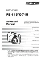 Preview for 1 page of Olympus FE-115/X-715 Advanced Manual