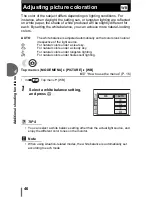 Предварительный просмотр 46 страницы Olympus FE 120 - Digital Camera - 6.0 Megapixel Advanced Manual
