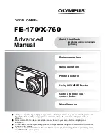 Preview for 1 page of Olympus FE-170/X-760 Advanced Manual