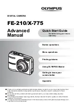 Preview for 1 page of Olympus FE-210/X-775 Advanced Manual