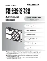 Предварительный просмотр 1 страницы Olympus FE-240/X-795 Advanced Manual