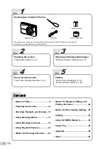 Предварительный просмотр 2 страницы Olympus FE-26 - Digital Camera - Compact Instruction Manual