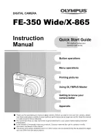 Preview for 1 page of Olympus FE-350 Wide Instruction Manual