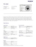 Olympus FE-4040 Specifications preview