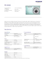 Olympus FE-5030 Specfications preview