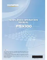 Olympus fsx100 Simplified Operation Manual preview