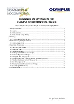 Предварительный просмотр 1 страницы Olympus FV3000 Safety Manual