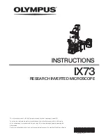 Olympus IX73 Instructions Manual preview