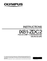 Olympus IX81-ZDC2 Instructions Manual preview