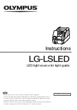 Предварительный просмотр 1 страницы Olympus LG-LSLED Instructions Manual