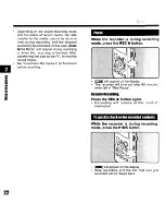 Preview for 22 page of Olympus LS-10 - Linear PCM Recorder 2 GB Digital Voice Instructions Manual