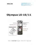 Olympus LS-10 - Linear PCM Recorder 2 GB Digital... Quick Manual preview