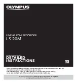 Preview for 1 page of Olympus LS-20M Detailed Instructions