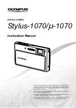 Предварительный просмотр 1 страницы Olympus m-1070 Instruction Manual