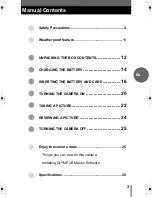 Предварительный просмотр 3 страницы Olympus m-MINI DIGITAL S Basic Manual