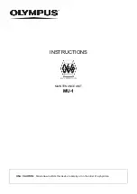 Olympus MU-1 Instructions Manual preview