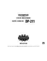 Olympus Note Corder DP-211 Instructions Manual preview