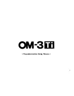 Preview for 5 page of Olympus OM-3Ti Instructions Manual