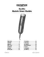 Olympus RecMic Quick User Manual preview