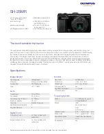 Предварительный просмотр 1 страницы Olympus SH-25MR Specification