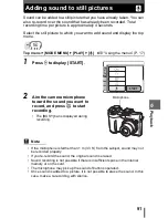 Предварительный просмотр 91 страницы Olympus SP 310 - Digital Camera - 7.1 Megapixel Advanced Manual