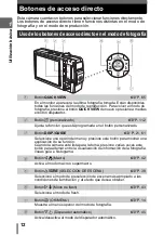 Предварительный просмотр 12 страницы Olympus SP 700 - 6 Megapixel Digital Camera Manual Avanzado