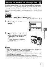 Preview for 77 page of Olympus SP 700 - 6 Megapixel Digital Camera Manual Avanzado