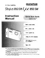Preview for 1 page of Olympus StLtlU5 850 SW Instruction Manual