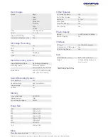 Preview for 3 page of Olympus Stylus 7030 Specifications